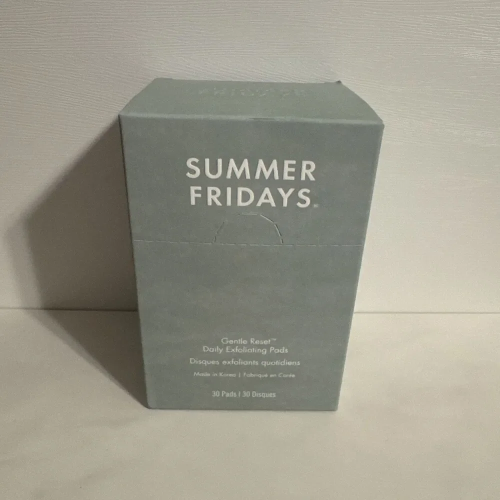 SUMMER FRIDAYS Gentle Reset Daily Exfoliating Pads - 30 PADS - NEW & SEALED!